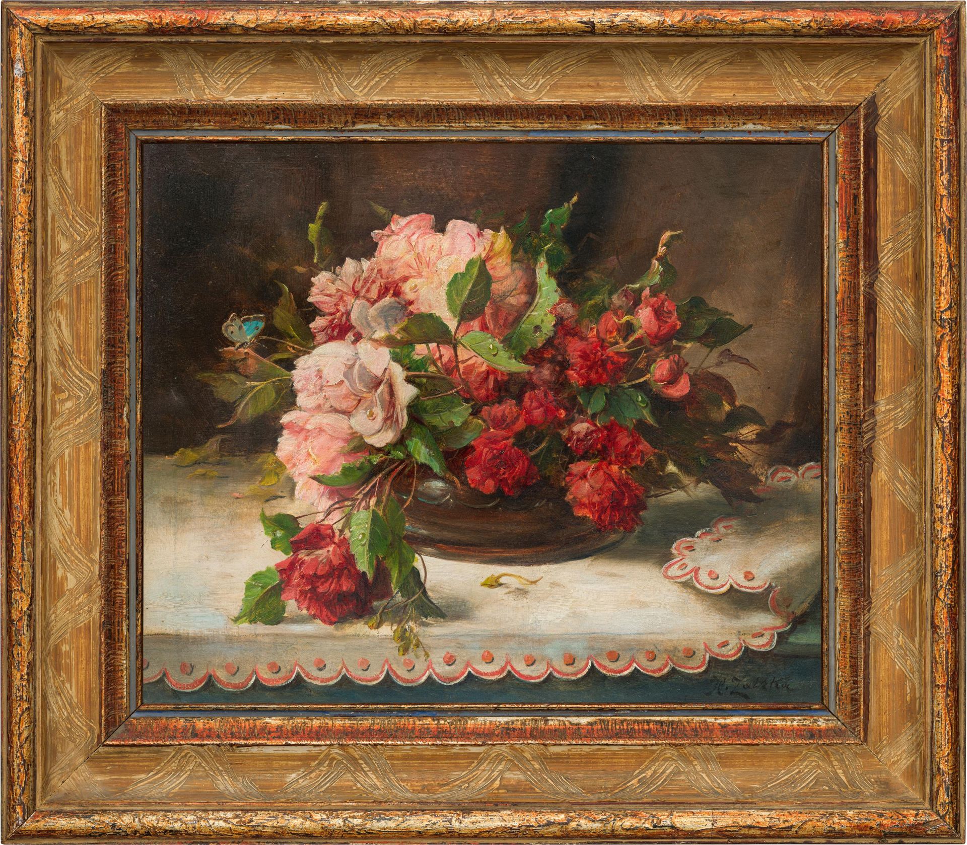 Hans Zatzka: Climbing roses - Image 2 of 2