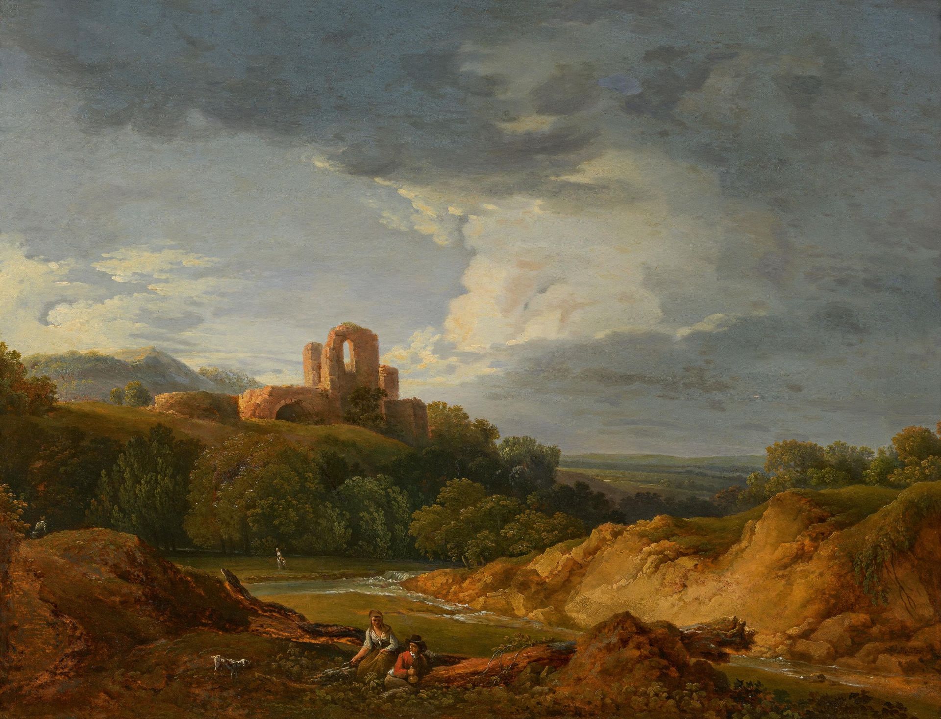 Martin von Molitor: Romantische Landschaft mit Ruine