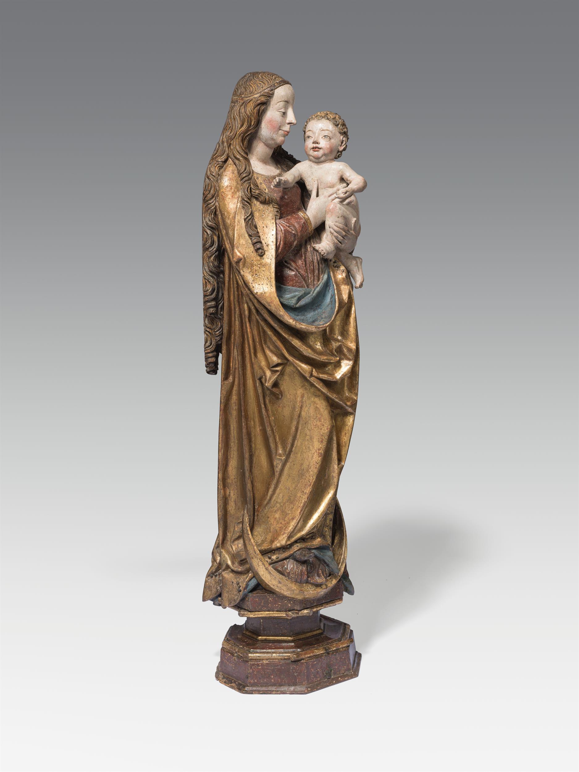 Meister des Zwickauer Hochaltars & Workshop: Gothic Madonna on the crescent