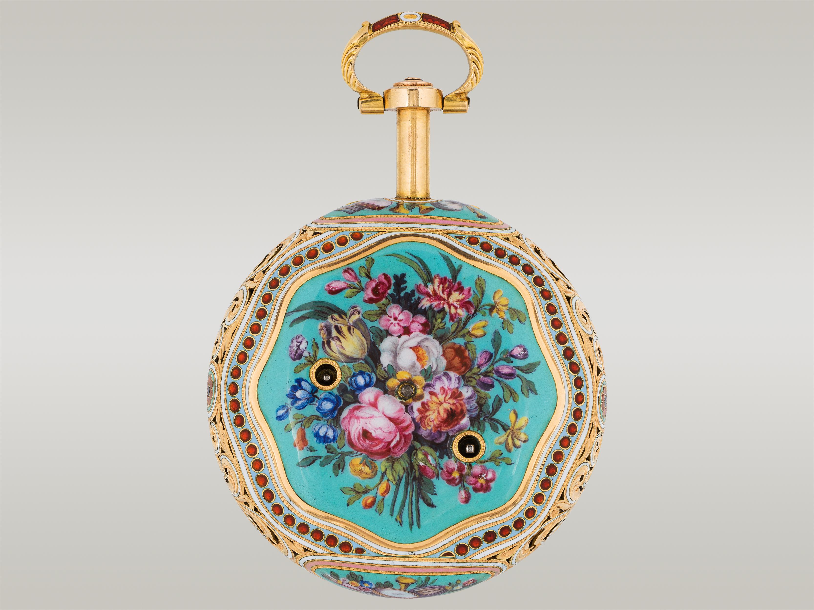 Museal enamel pocket watch - Image 3 of 6