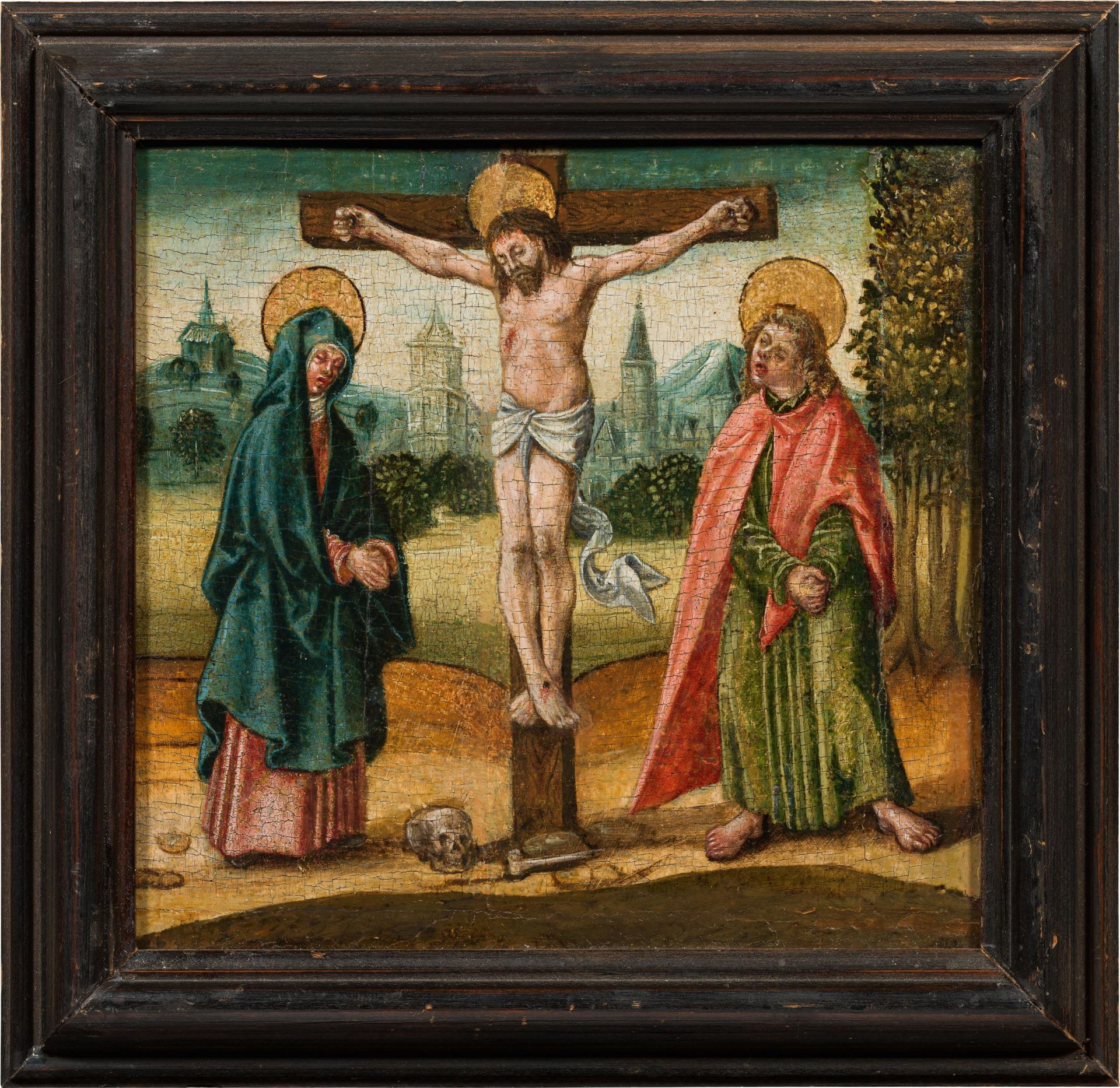 Deutsche Schule: Christus am Kreuz / Kreuzabnahme Christi (Paar) - Bild 3 aus 5