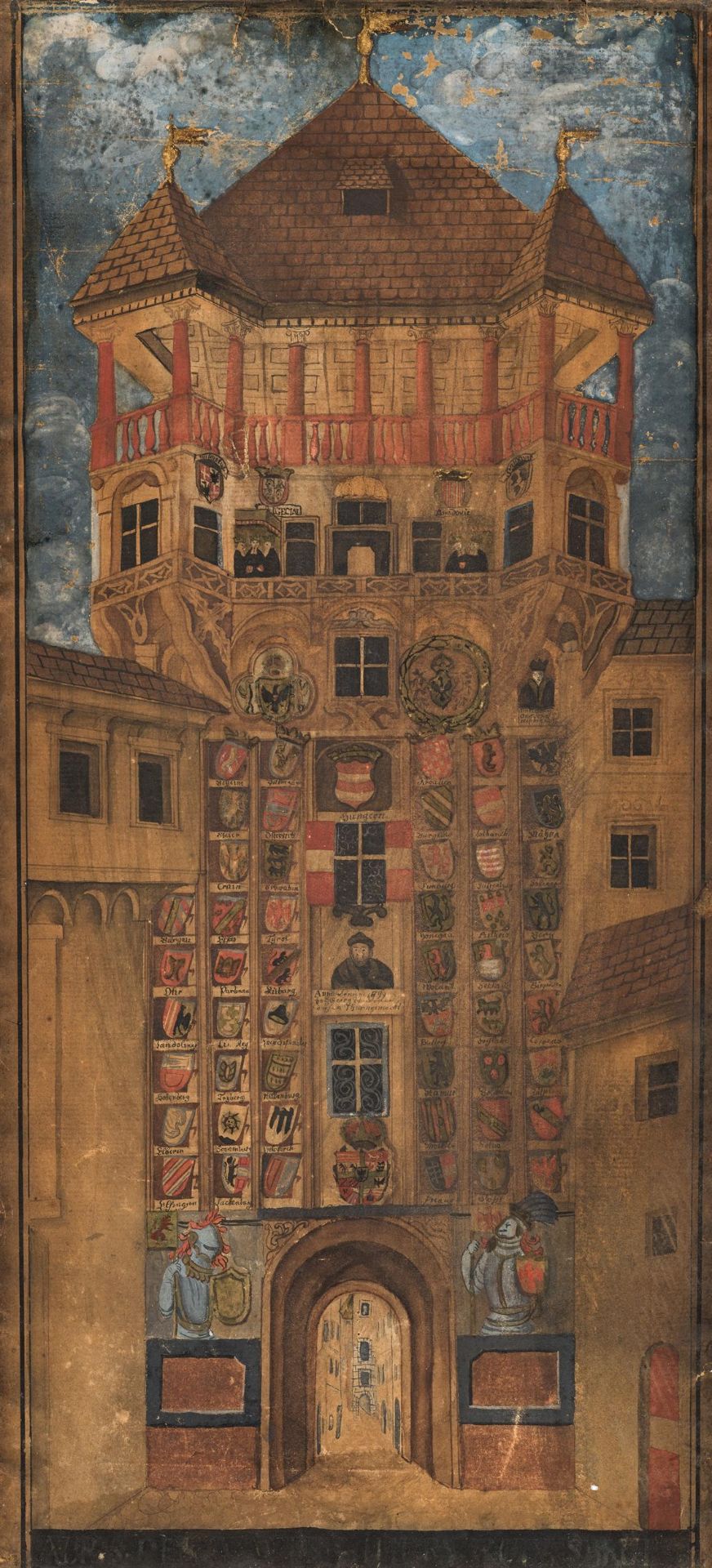 Tiroler Meister: "Das Goldene Dachl" und "Der Wappenturm der Hofburg" in Innsbruck (2 Stück) - Bild 2 aus 3