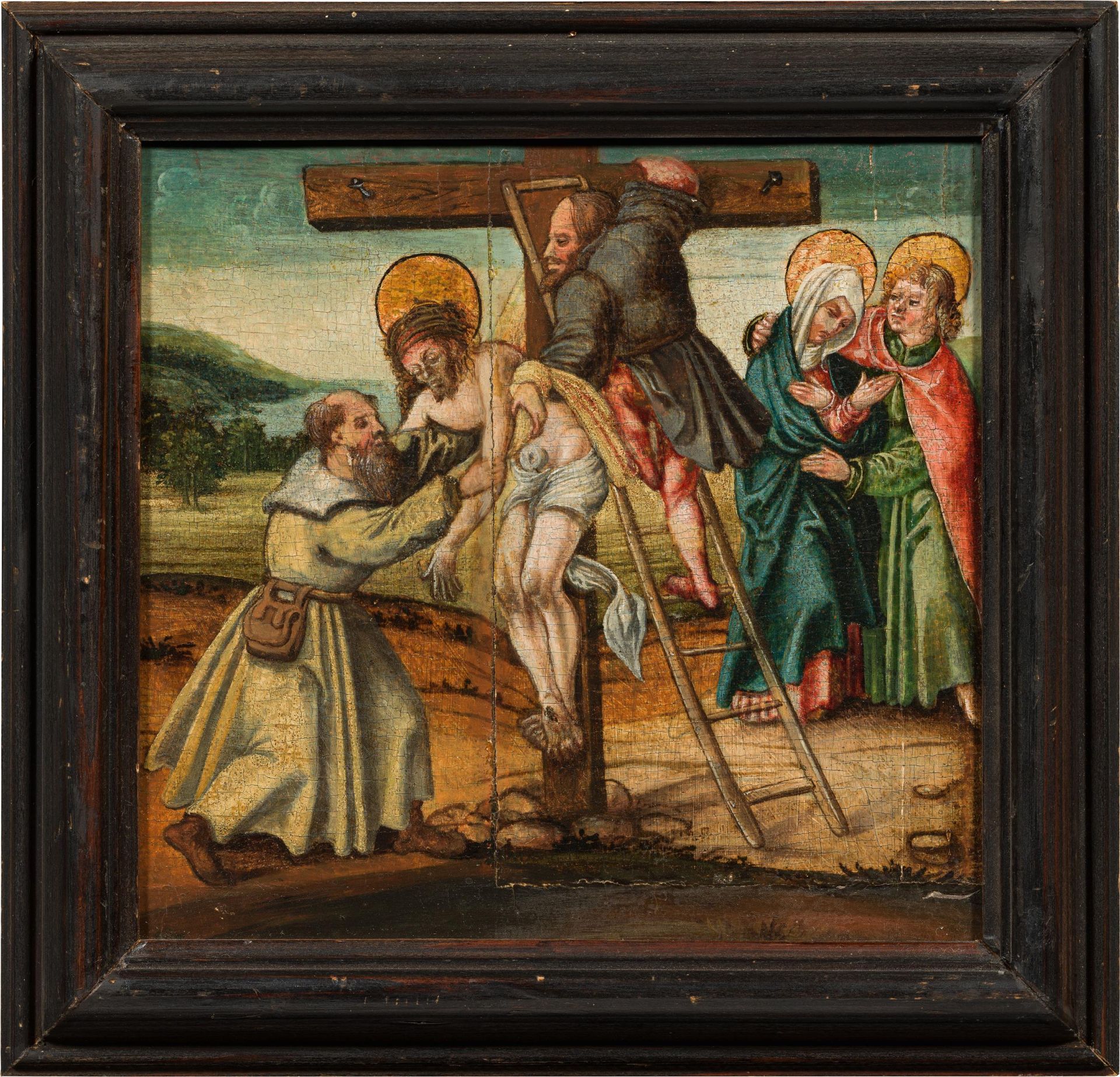 German School: Christ on the Cross / Deposition of Christ (pair) - Image 5 of 5