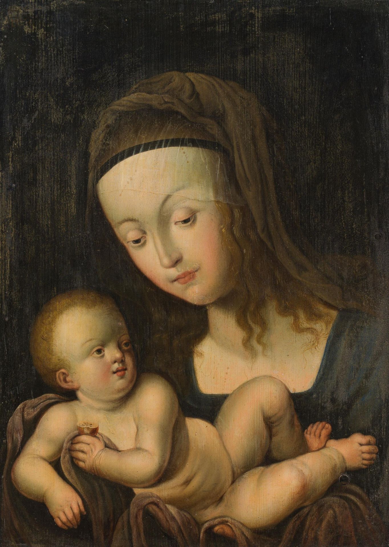 Follower of Albrecht Dürer : Virgin and Child ("Virgin and child with a pear")