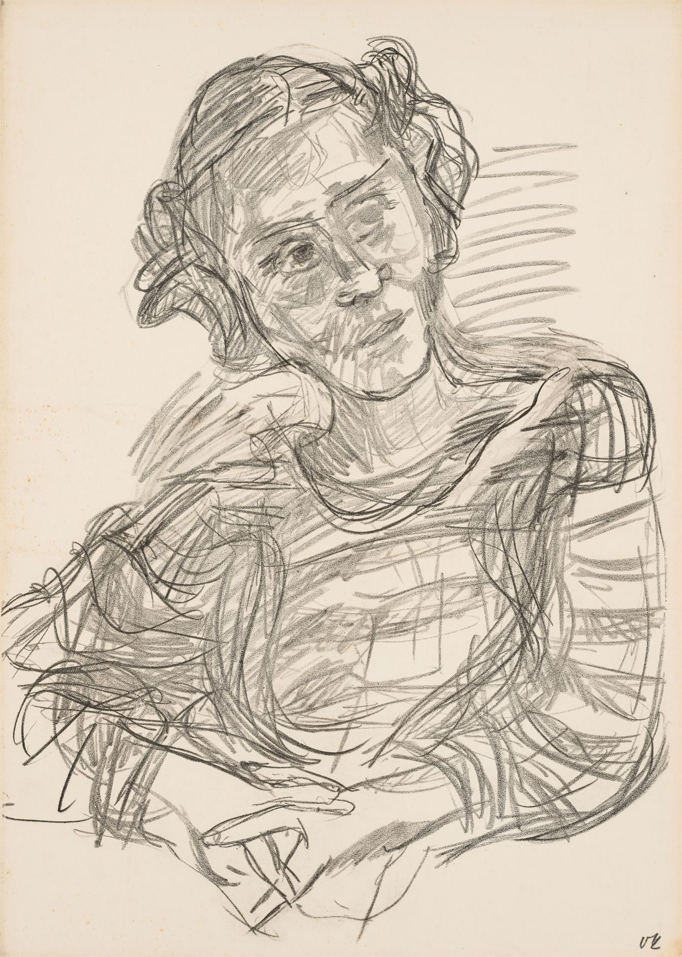 Oskar Kokoschka: "Varazioni su un tema. Con una prefazione di Max Dvorak" (portfolio with 10 chalk l