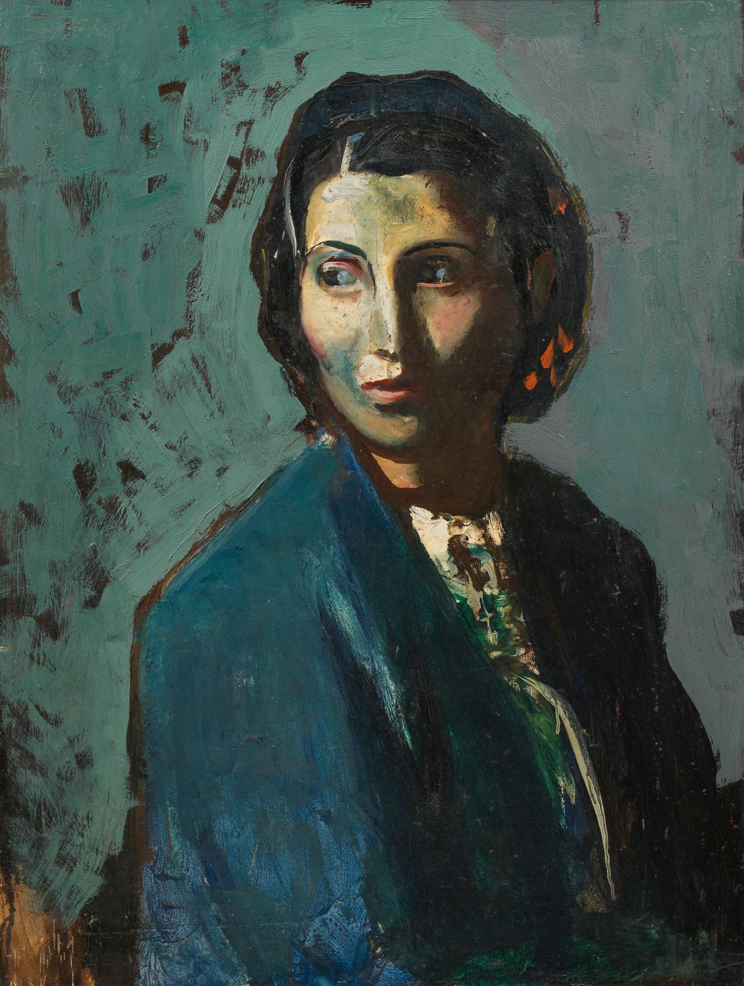 Josef Dobrowsky: Lady with blue coat