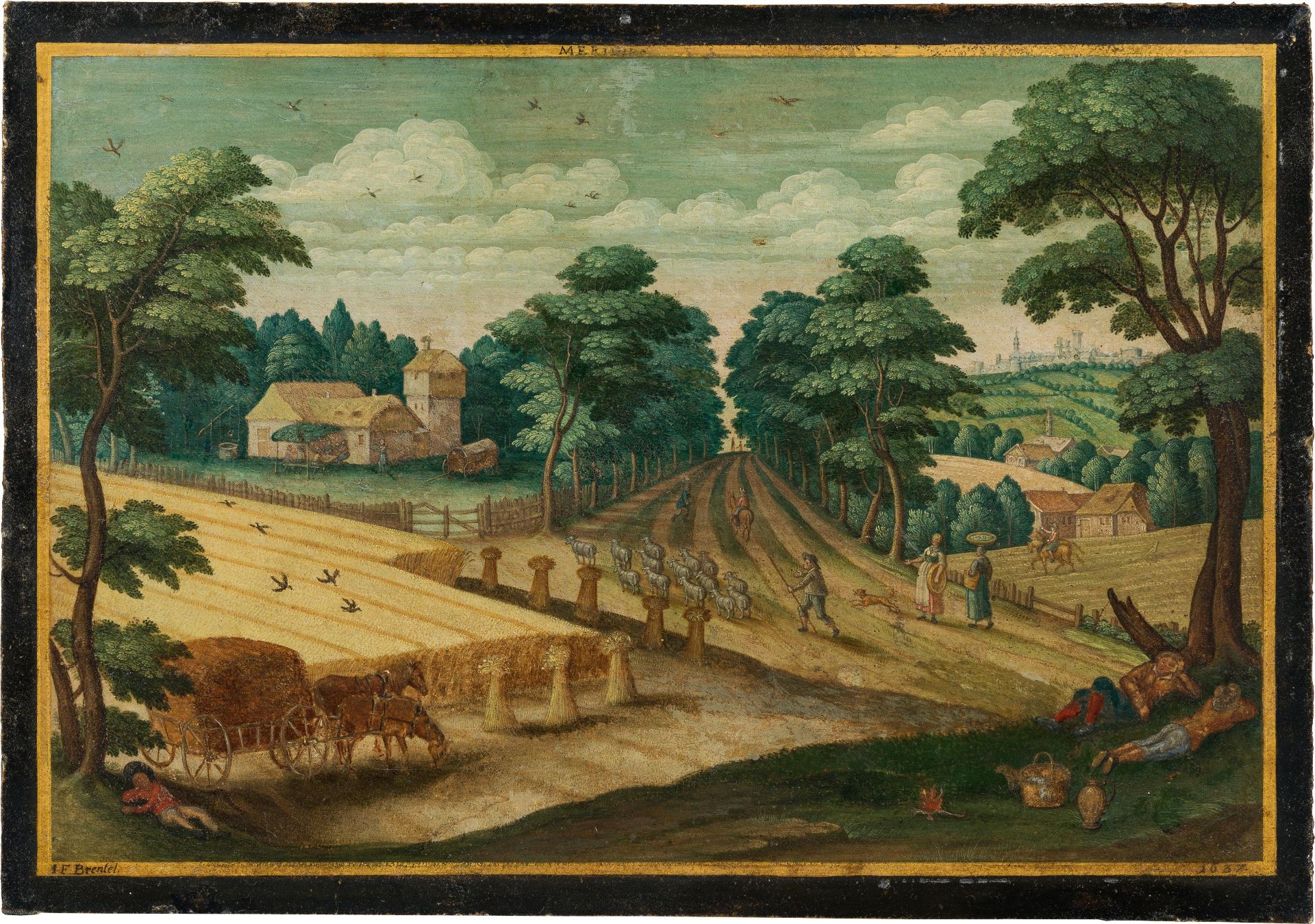Friedrich Brentel : Grain harvest (allegory of the summer)