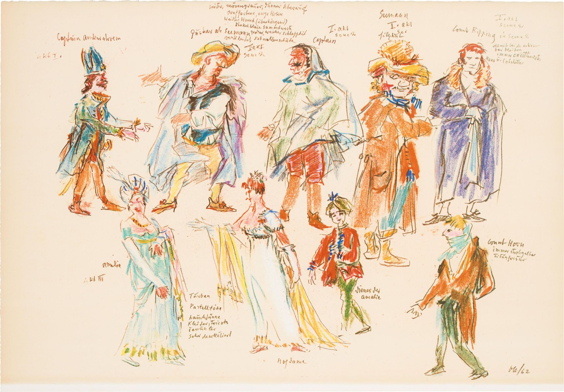 Oskar Kokoschka: Le bal masqué (case with 7 colour lithographs and 6 offset prints) - Image 12 of 17