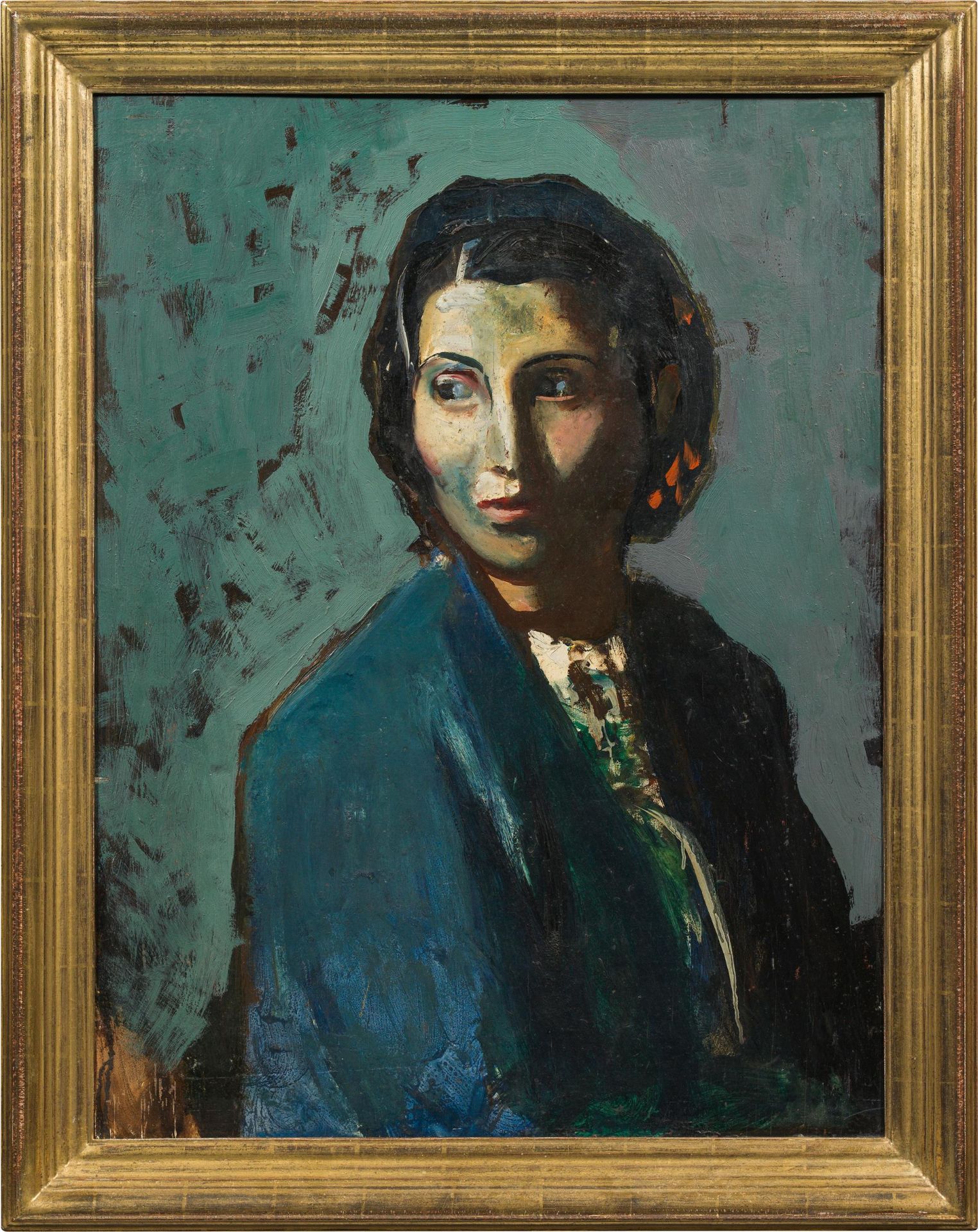 Josef Dobrowsky: Lady with blue coat - Image 3 of 3
