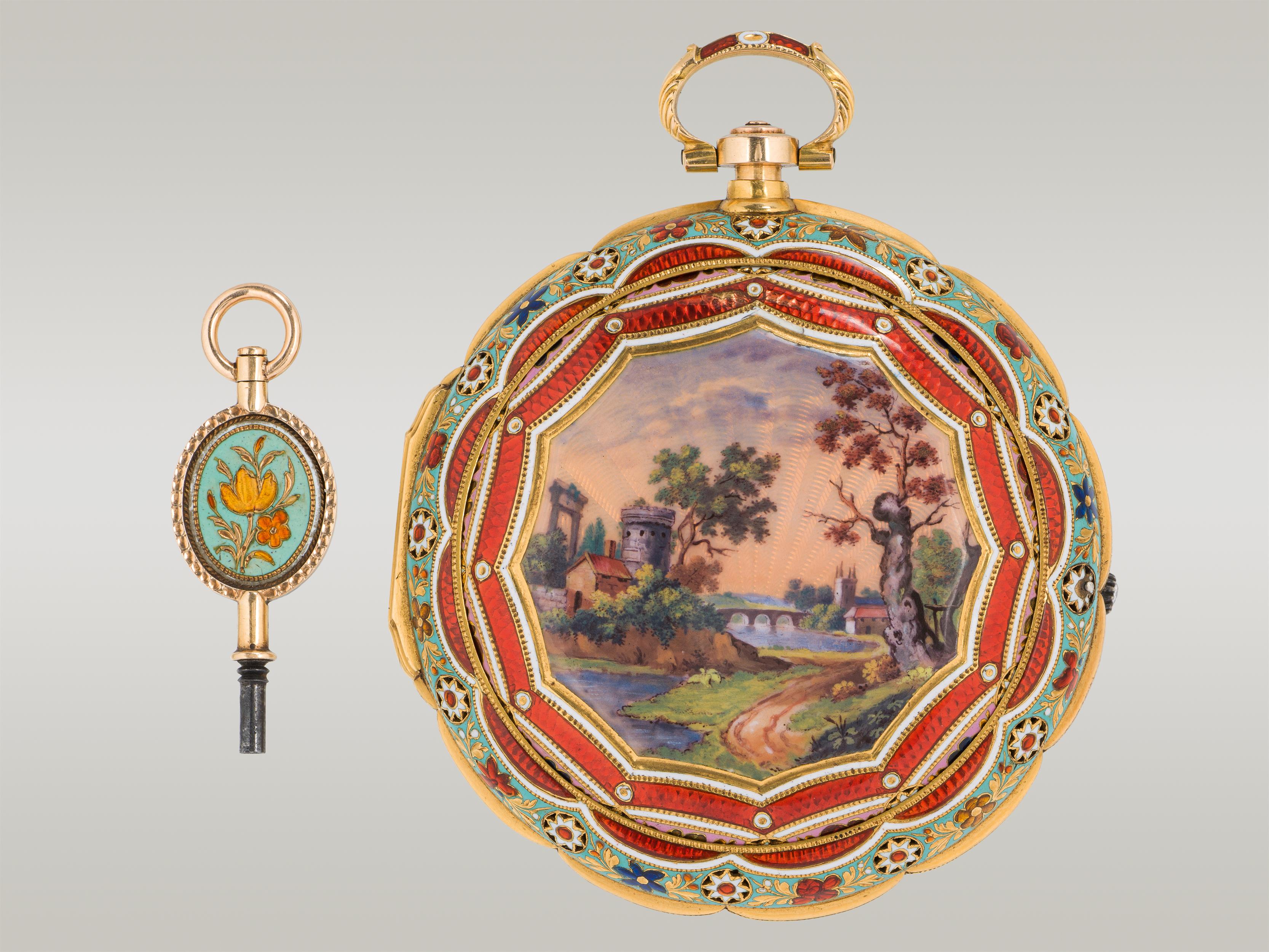 Museal enamel pocket watch