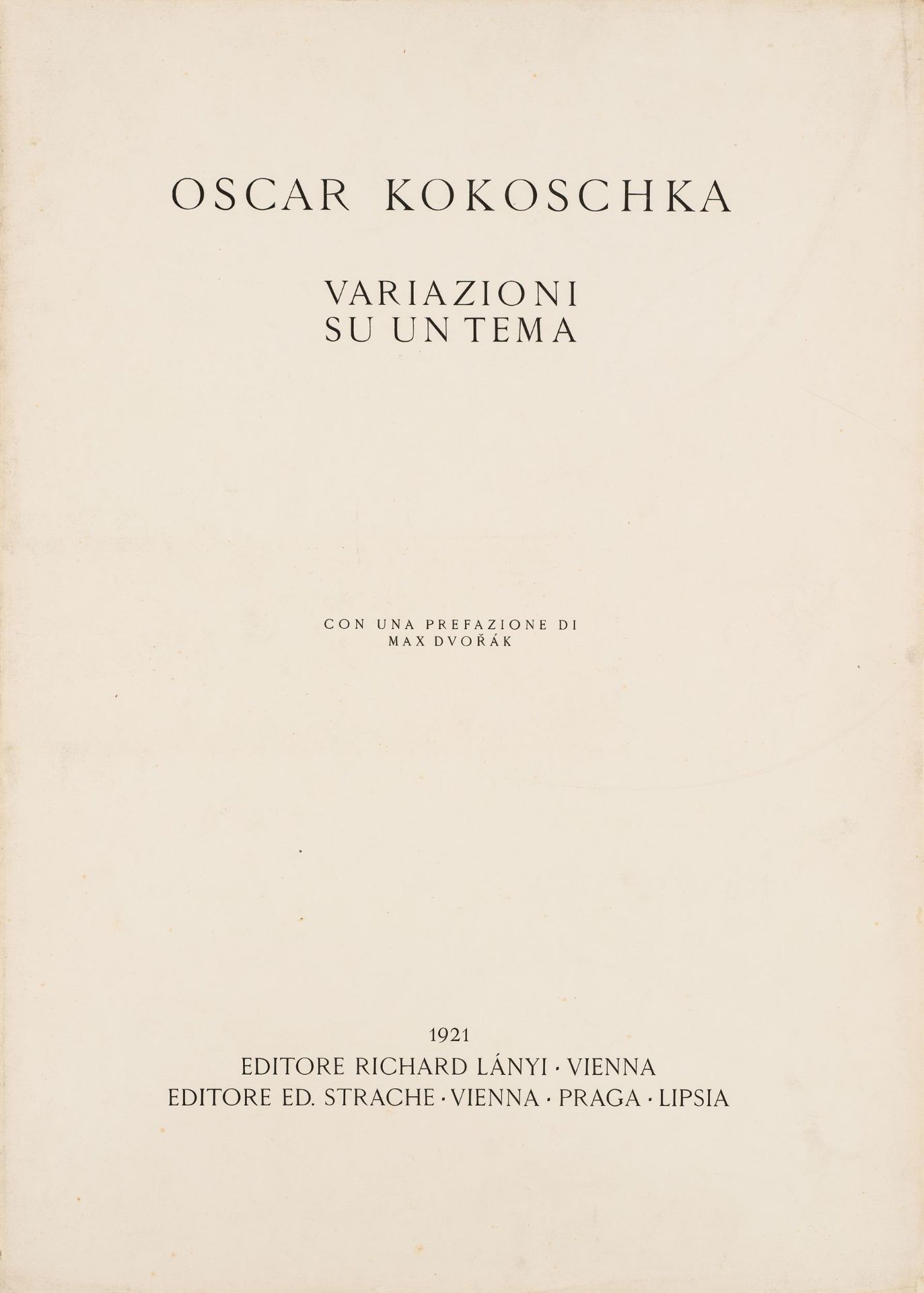 Oskar Kokoschka: "Varazioni su un tema. Con una prefazione di Max Dvorak" (Mappe mit 10 Kreidelithog - Bild 3 aus 12