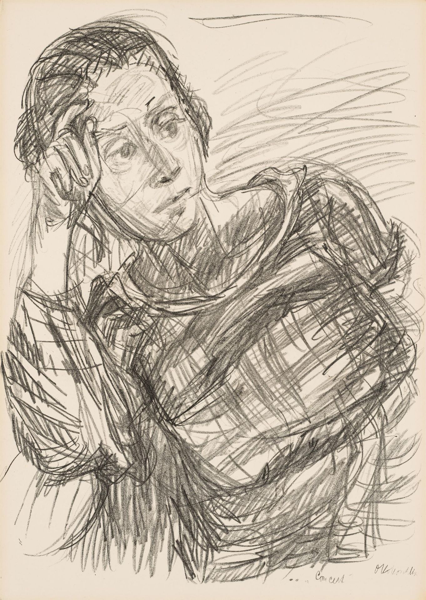 Oskar Kokoschka: "Varazioni su un tema. Con una prefazione di Max Dvorak" (portfolio with 10 chalk l - Image 7 of 12