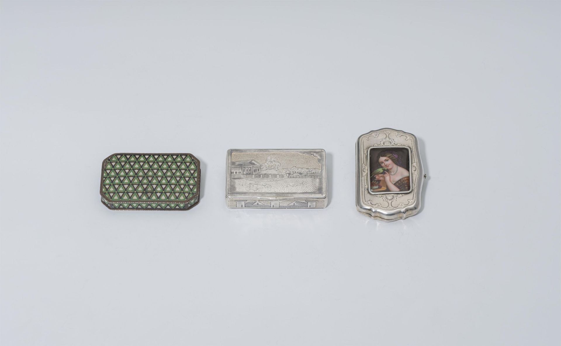 Three snuffboxes