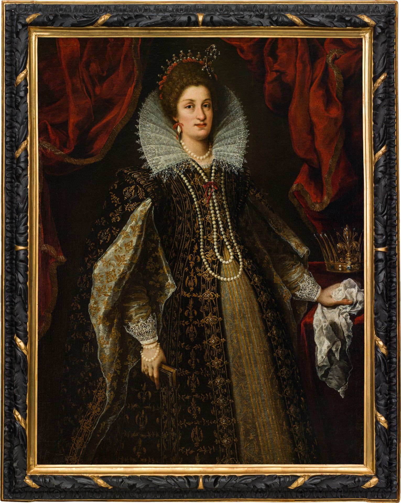 Frans Pourbus d. J. Umkreis: Maria Magdalena von Österreich, Großherzogin von Toskana (1587-1631) - Bild 2 aus 2