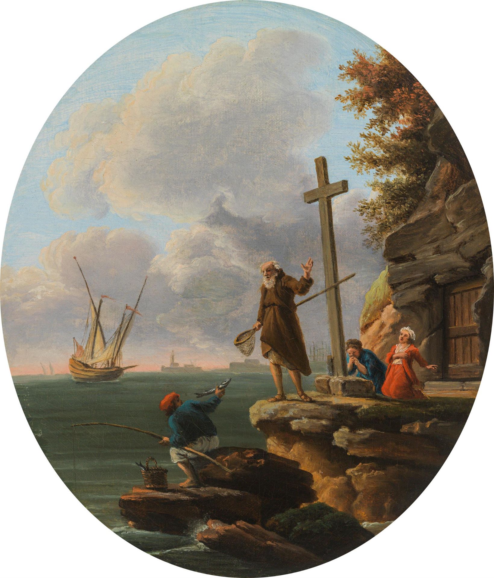 Circle of Claude Joseph Vernet : Saint Andrew with a Fisherman - Image 2 of 2