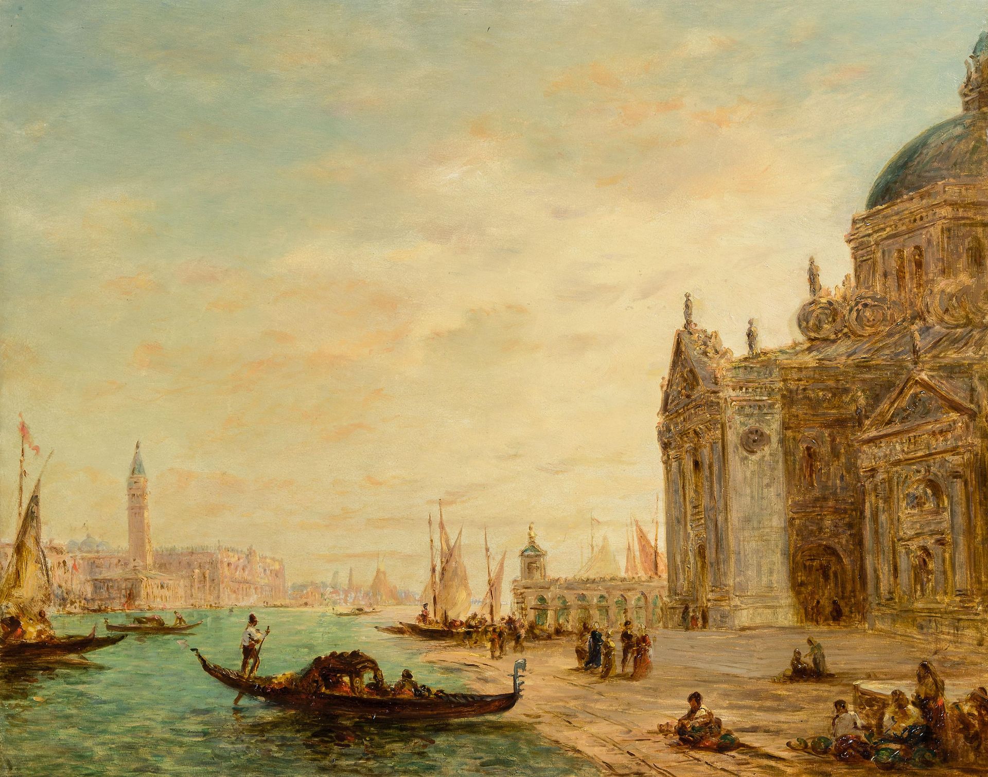 Félix Ziem Umkreis: Venedig, Canal Grande mit Santa Maria della Salute