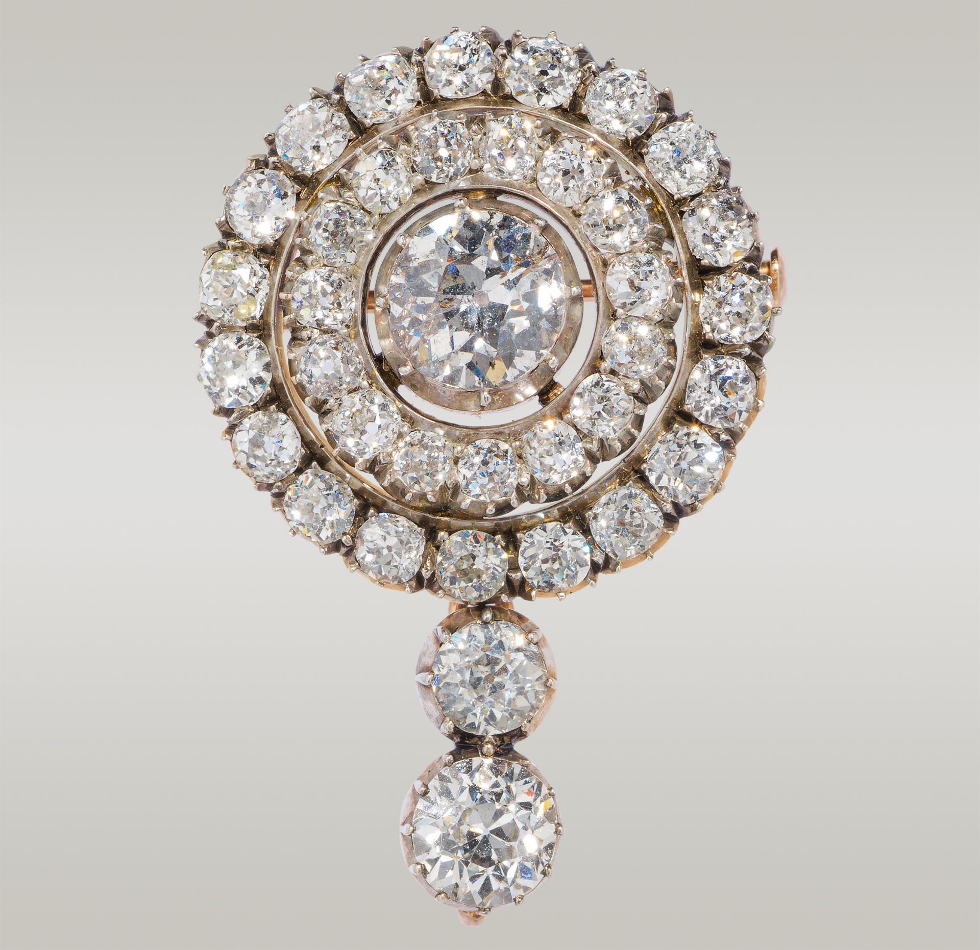 Diamond brooch pendant