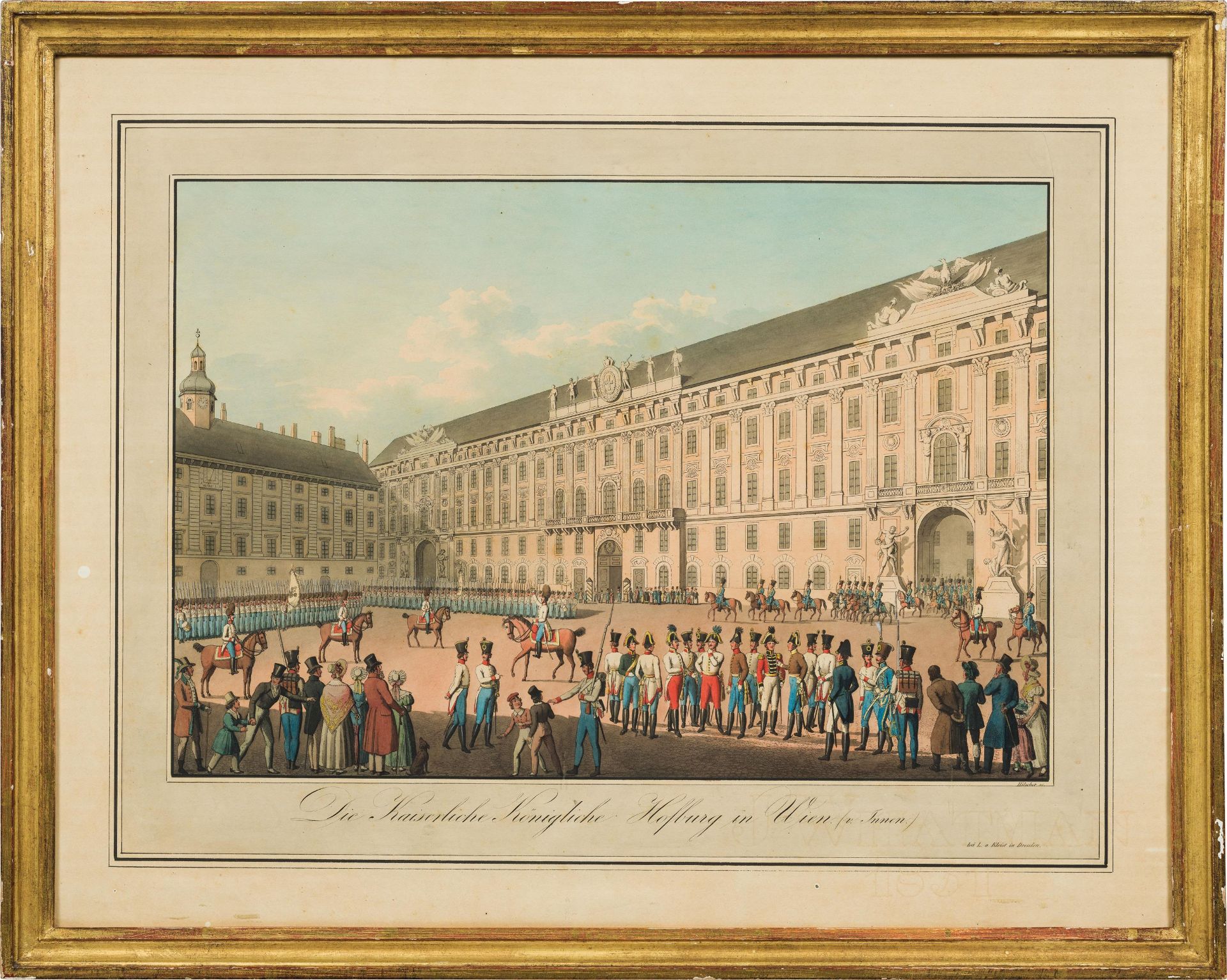 Artist of the 19th century: The Imperial Royal Hofburg in Vienna (from inside) - Image 2 of 2