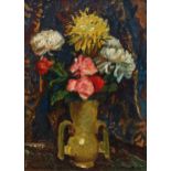 Josef Dobrowsky: Blumen in gelber Vase