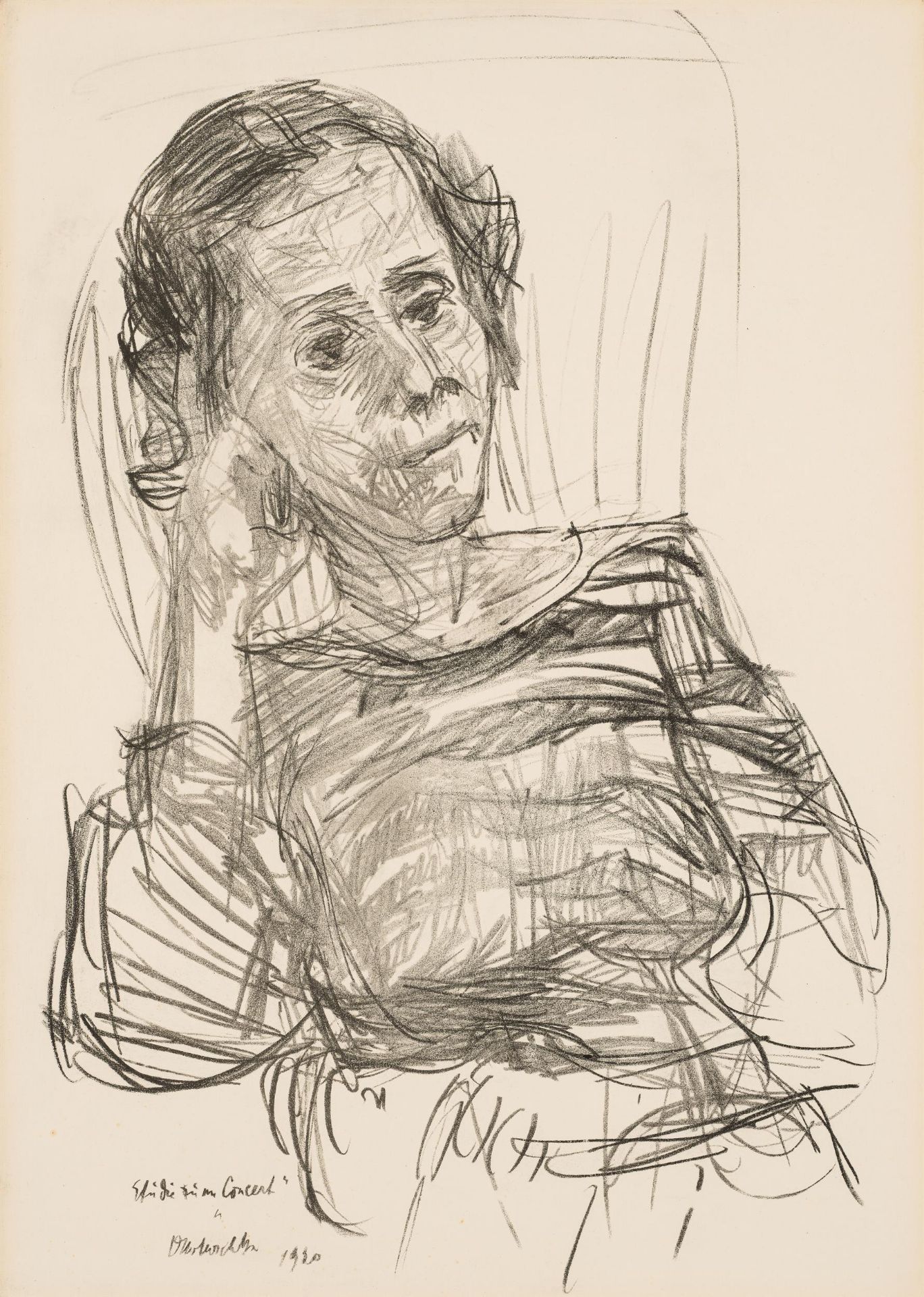 Oskar Kokoschka: "Varazioni su un tema. Con una prefazione di Max Dvorak" (portfolio with 10 chalk l - Image 11 of 12