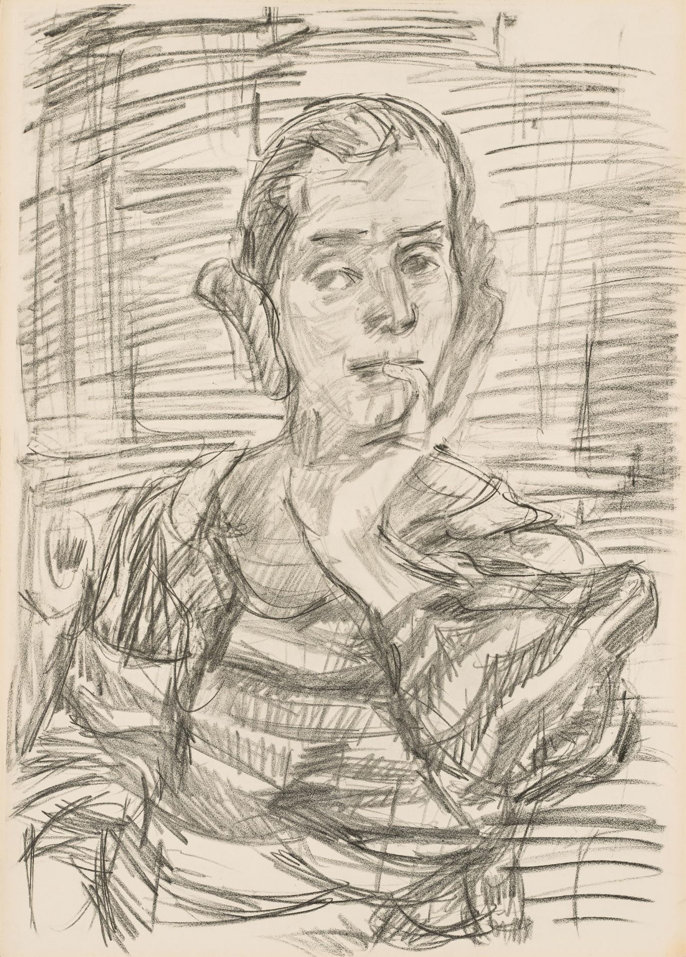 Oskar Kokoschka: "Varazioni su un tema. Con una prefazione di Max Dvorak" (portfolio with 10 chalk l - Image 6 of 12