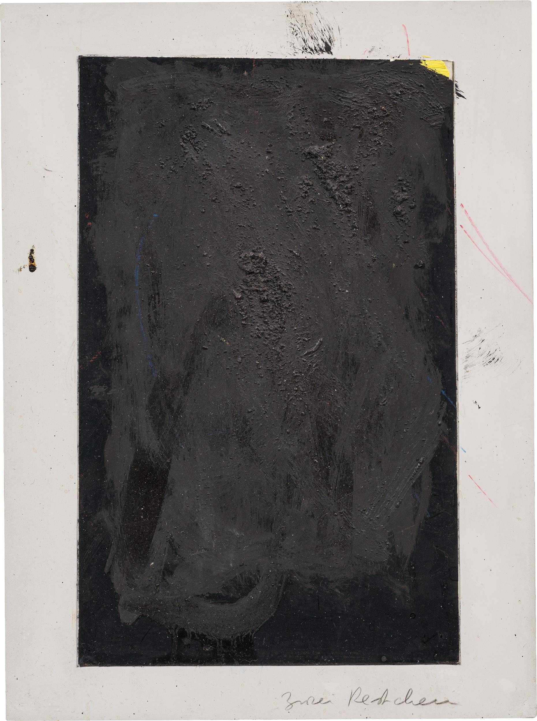 Arnulf Rainer: "Zwei Restchen" (from the series: Reste - Zugemalte Übermalungen)