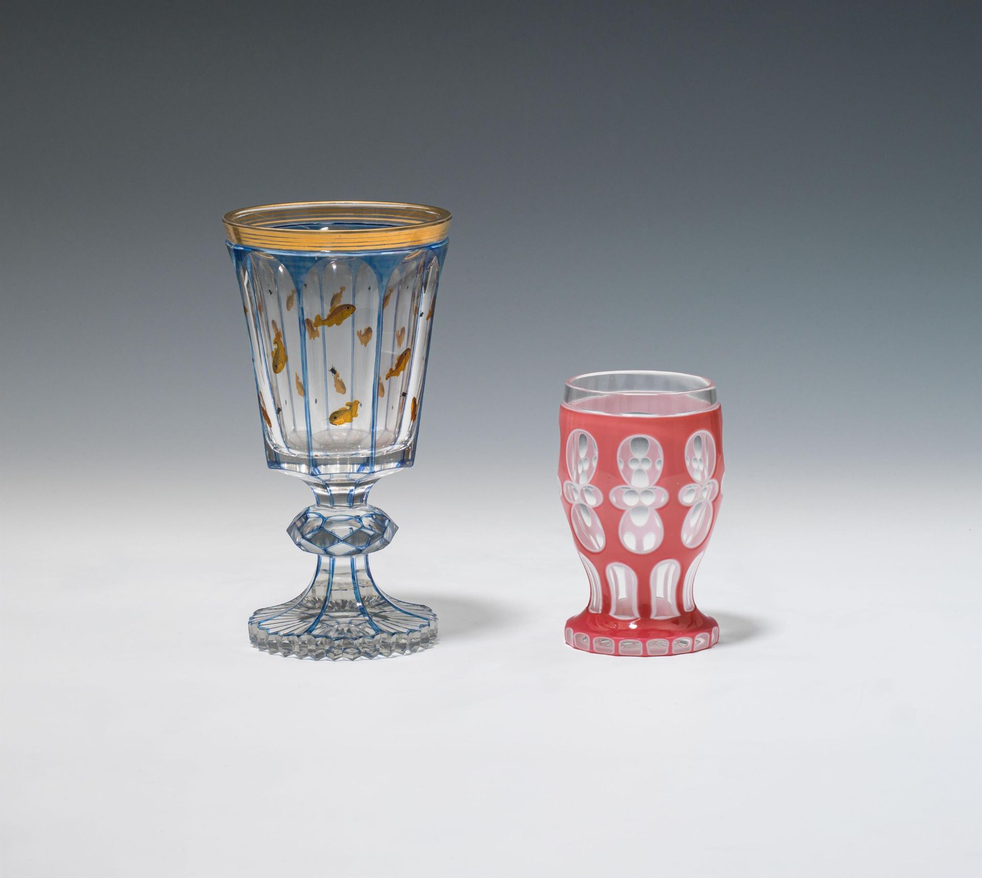 Goblet and footed beaker