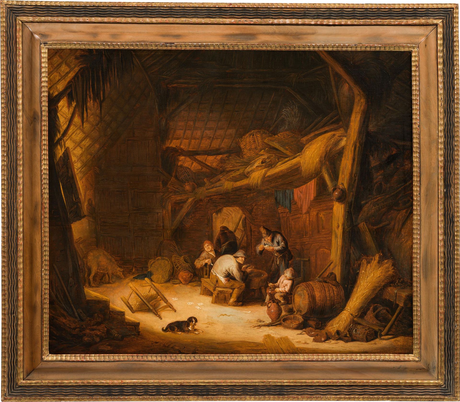 Isaac van Ostade: Kartenspielende Bauern im Inneren eines Bauernhauses - Bild 2 aus 2