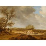 Salomon van Ruysdael: Landscape with shepherds and flock