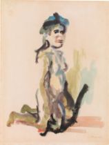 Oskar Kokoschka: Kniendes Mädchen