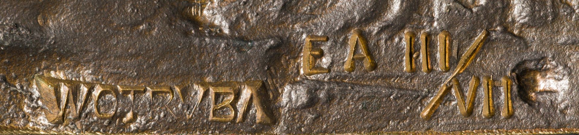 Fritz WotrubaFigure I1961bronzeh. 39.5 cm, w. 14.5 cm, d. 15 cmsigned: WOTRUBA (punched)numbered: EA - Image 2 of 2