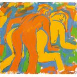 Otto MuehlCopulating couple in red-yellow1983oil on canvas; unframed129.5 × 139 cmsigned and dated