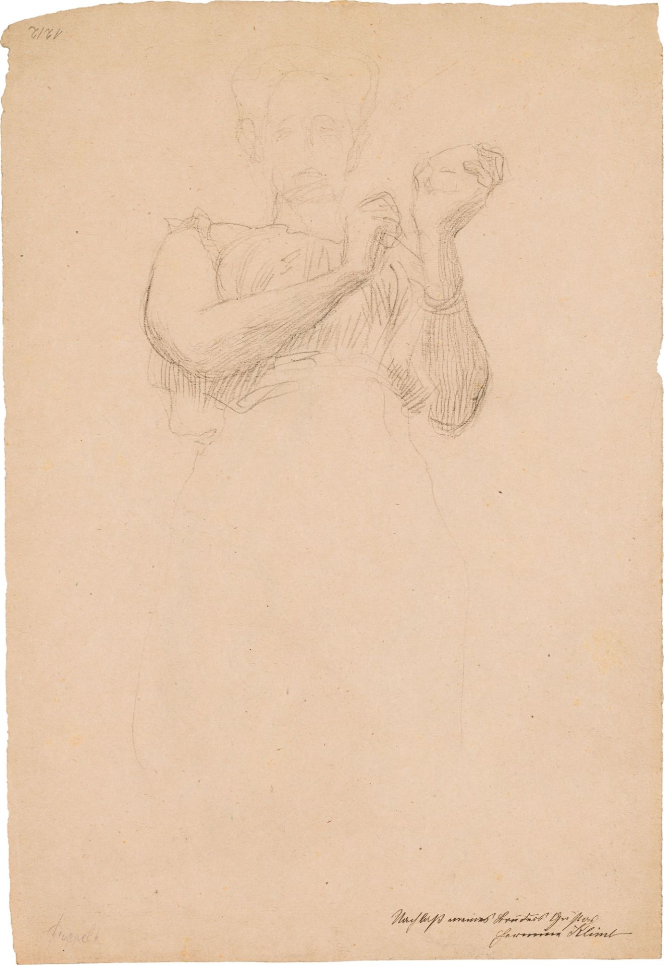 Gustav Klimt: Studie für "Irrlichter" (recto) und für "Hygieia" (verso) - Bild 2 aus 3