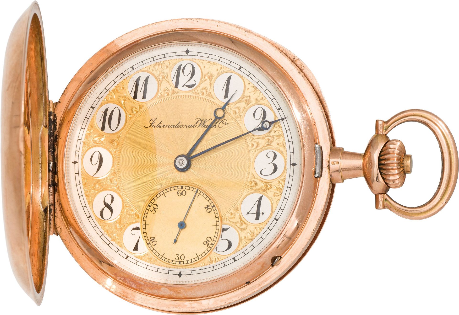 IWC SchaffhausenPocket watchSwitzerland, late 19th century14k gold; crown winding mechanism,
