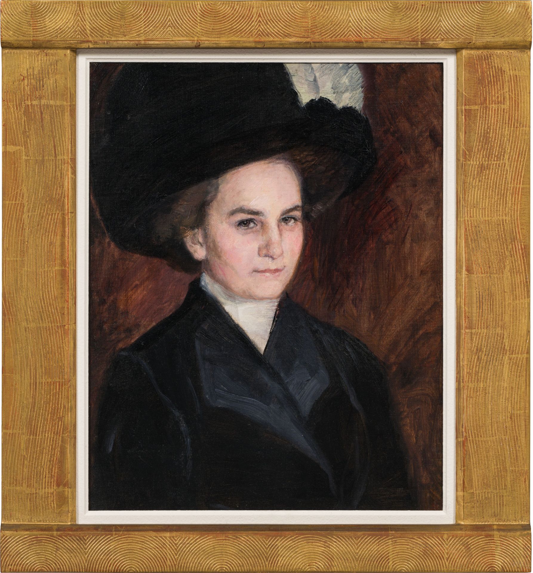 Maximilian Kurzweil: Bildnis einer Dame mit Hut