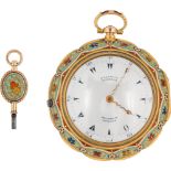 Museal enamel pocket watchLondon, Markwick, Markham and Recordon, 178922k gold, enamel; pocket watch