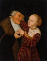 Lucas Cranach der Ältere Umkreis: Das ungleiche Paar