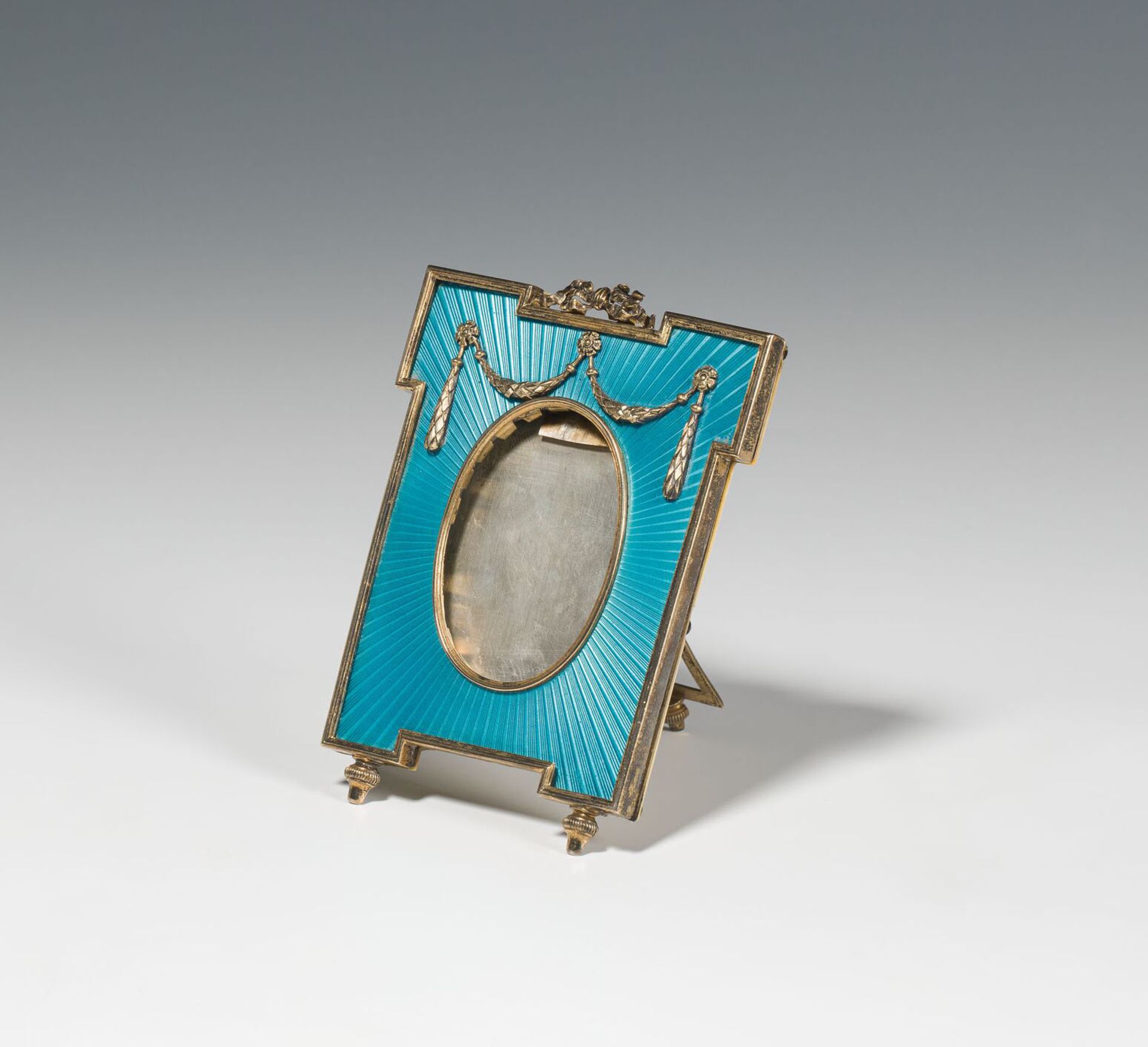 FabergéFrameSt. Petersburg, late 19th centurysilver, gilded; enamel; marked on the bottom and