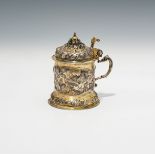 TankardNuremberg, 2nd half 17th centurysilver, partially gilded; marked on the bottom and the lid