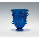 Michael Powolny and Johann Lötz Witwe Vasefor J. & l. Lobmeyr, Vienna, 1918blue glass; 10 handles;