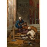 Paul Marie LenoirRitual ablution before prayer in the mosque1878oil on canvas; framed102 x 76