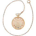 Elegant tailcoat watch with chainTuchon & Company, Switzerland, after 1930platinum, gold;
