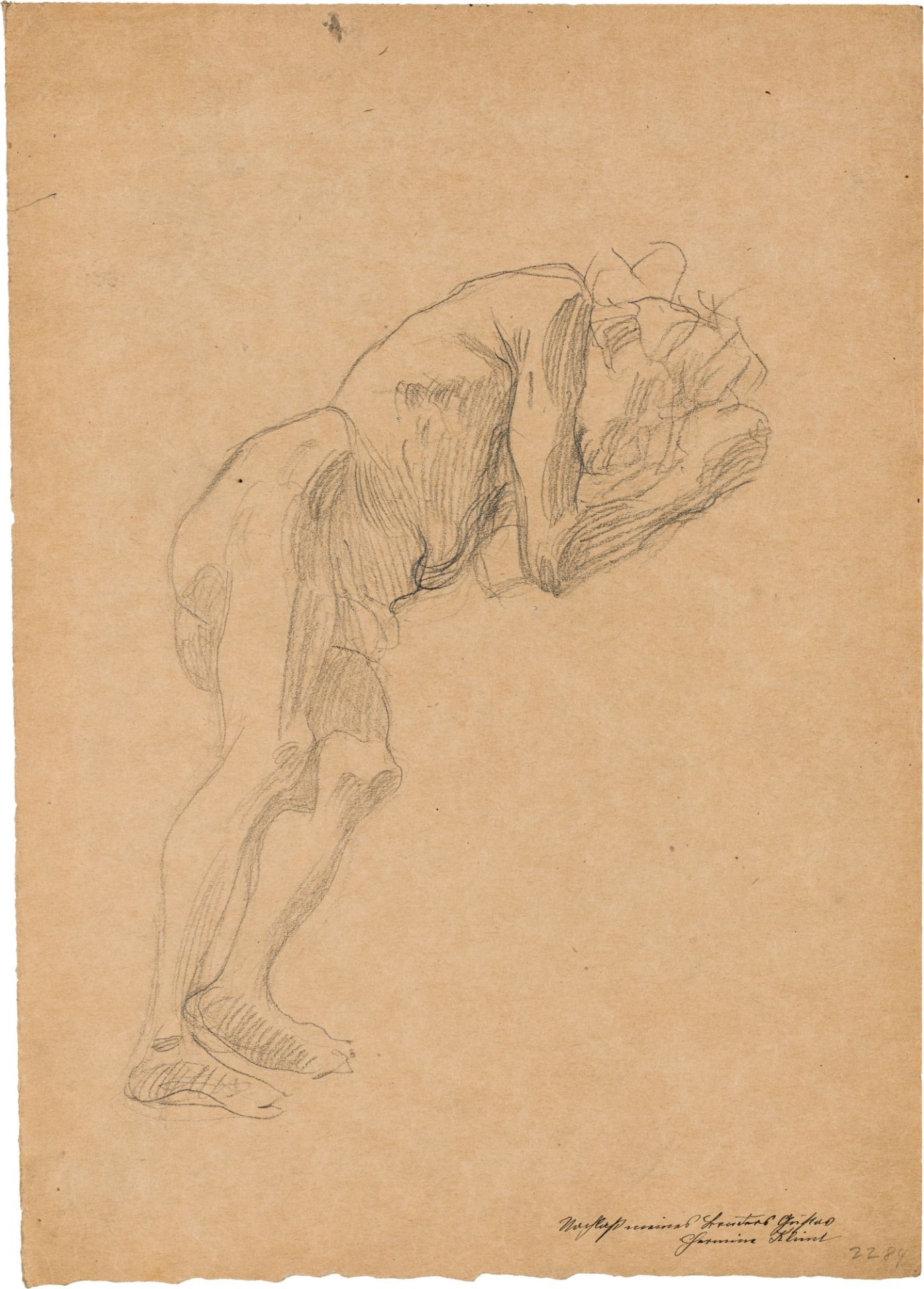 Gustav Klimt: Schwebender Greis nach rechts
