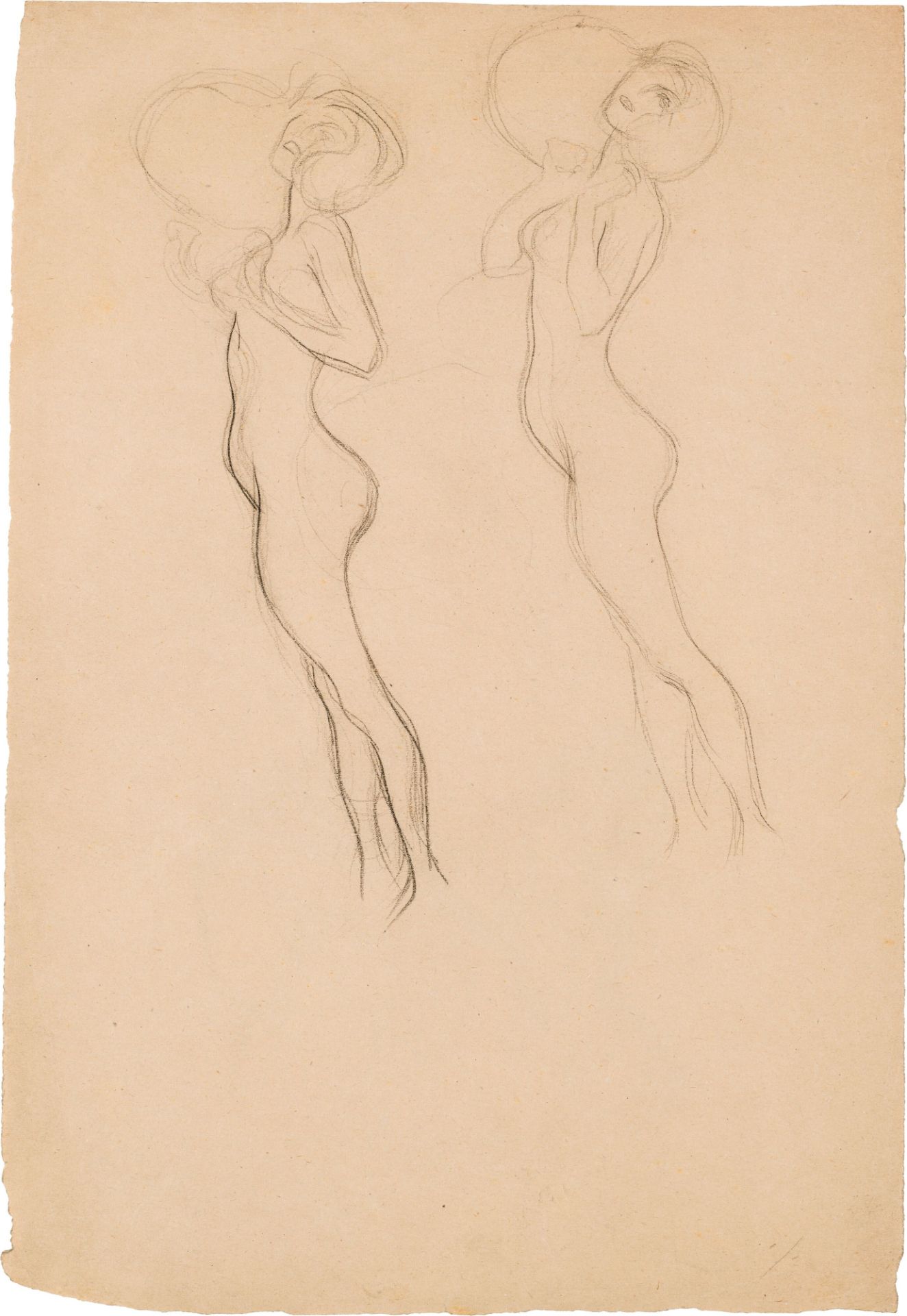 Gustav Klimt: Studie für "Irrlichter" (recto) und für "Hygieia" (verso)