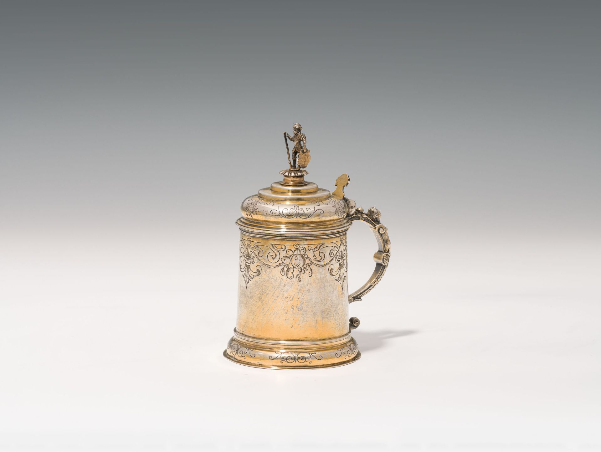 TankardAugsburg, early 18th centurysilver, gilded; marked on the wall and bottom with Augsburg