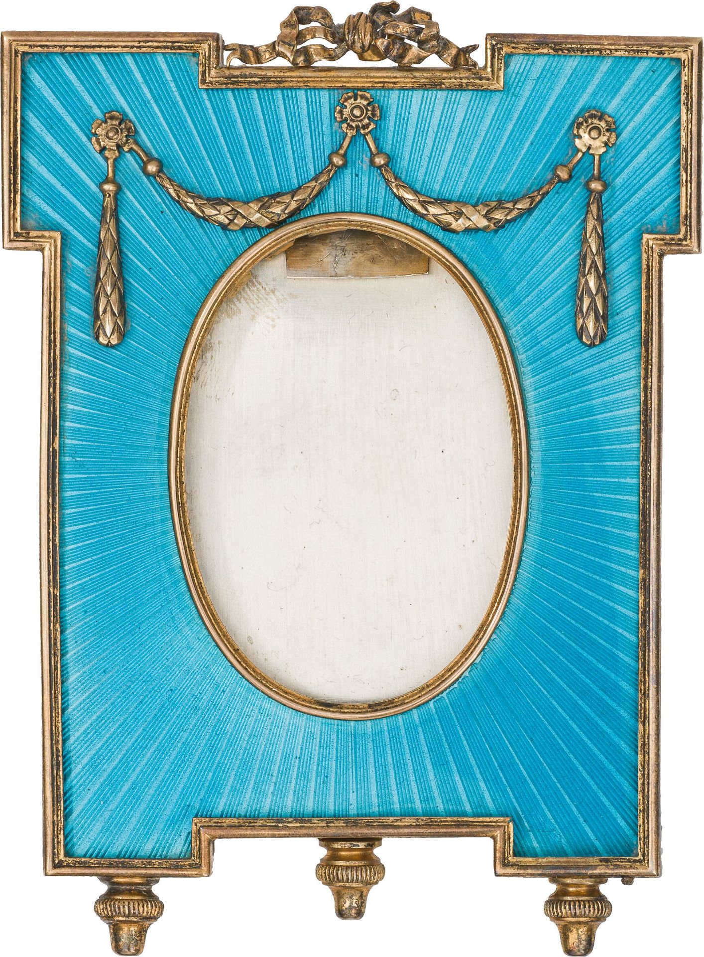 FabergéFrameSt. Petersburg, late 19th centurysilver, gilded; enamel; marked on the bottom and - Image 3 of 3