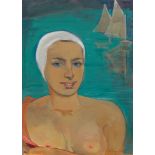 Arnold ClementschitschBathing semi-nude by the waterc. 1949oil on cardboard; framed50 x 37