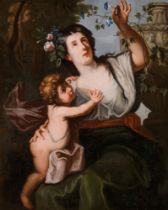 Römische Schule: Der Frühling (Junge Dame mit Putto)