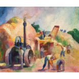 Károly PatkóDuring threshing1927oil on canvas; framed60 x 72.5 cmsigned and dated on the lower left: