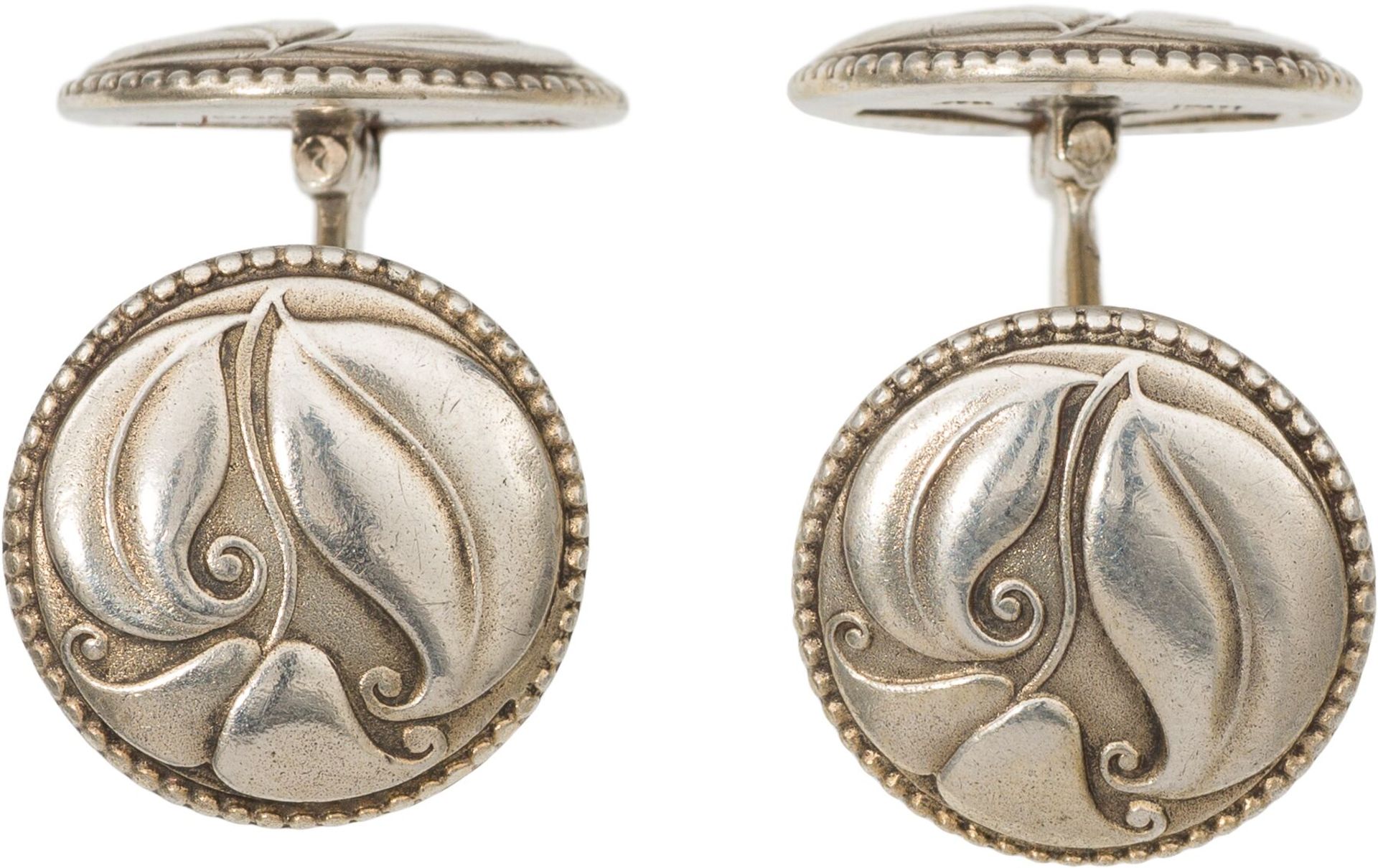 Josef HoffmannPair of cuff linksWiener Werkstätte, c. 1910silver; beading; each marked on the